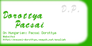 dorottya pacsai business card